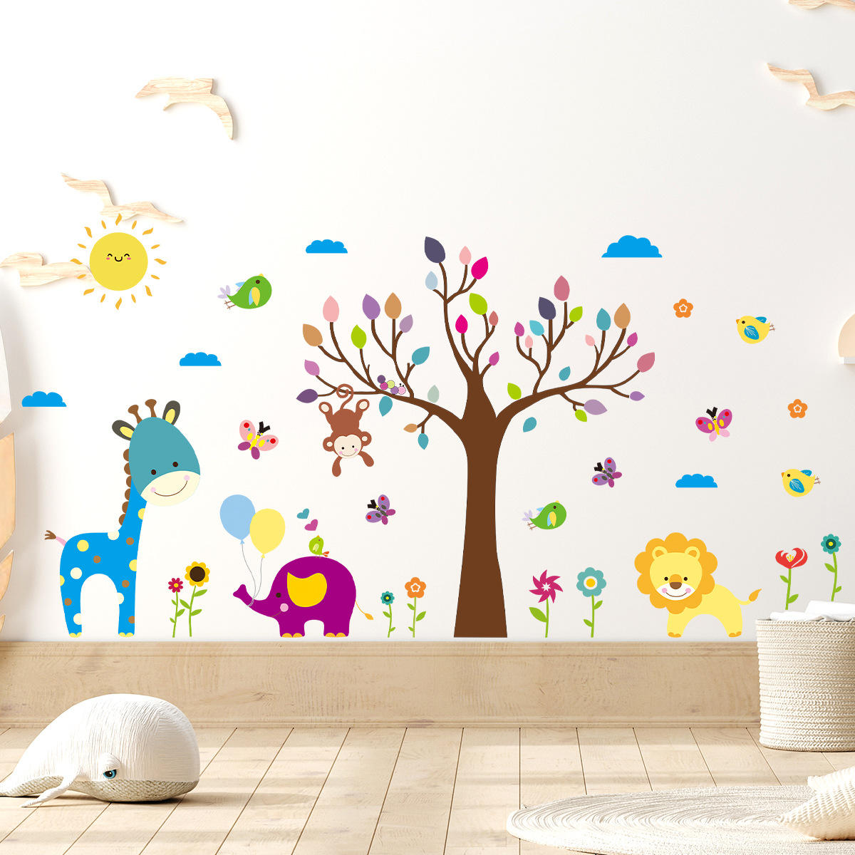 Cartoon Childlike Colorful Gra - огляд і ціна Baby Nursery Tree