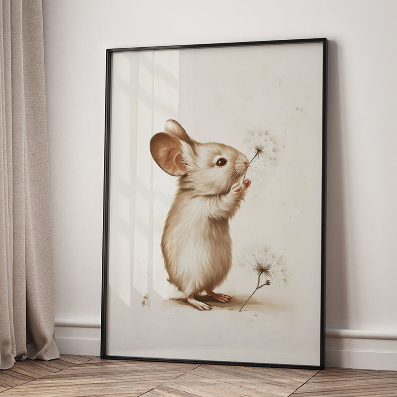 Bear Rabbit Fox Deer Squirrel  - огляд і ціна Baby Nursery Prints