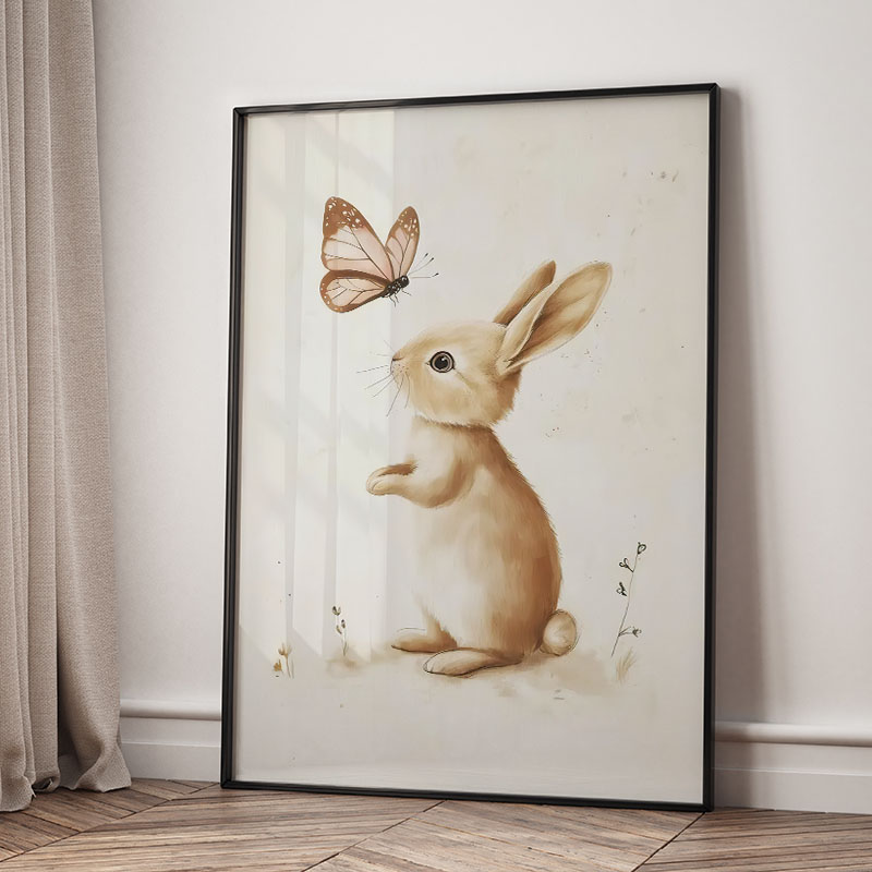 Bear Rabbit Fox Deer Squirrel  - огляд і ціна Baby Nursery Prints