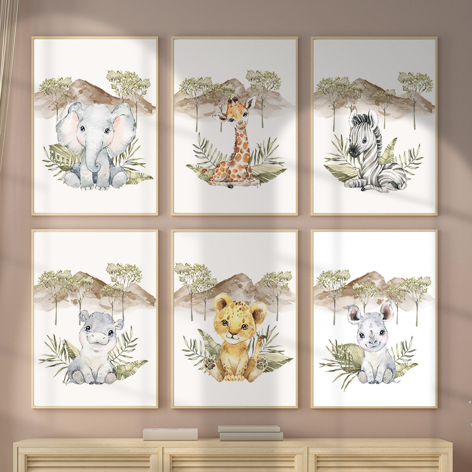 Giraffe Zebra Elephant Lion Hi - огляд і ціна Baby Nursery Tree