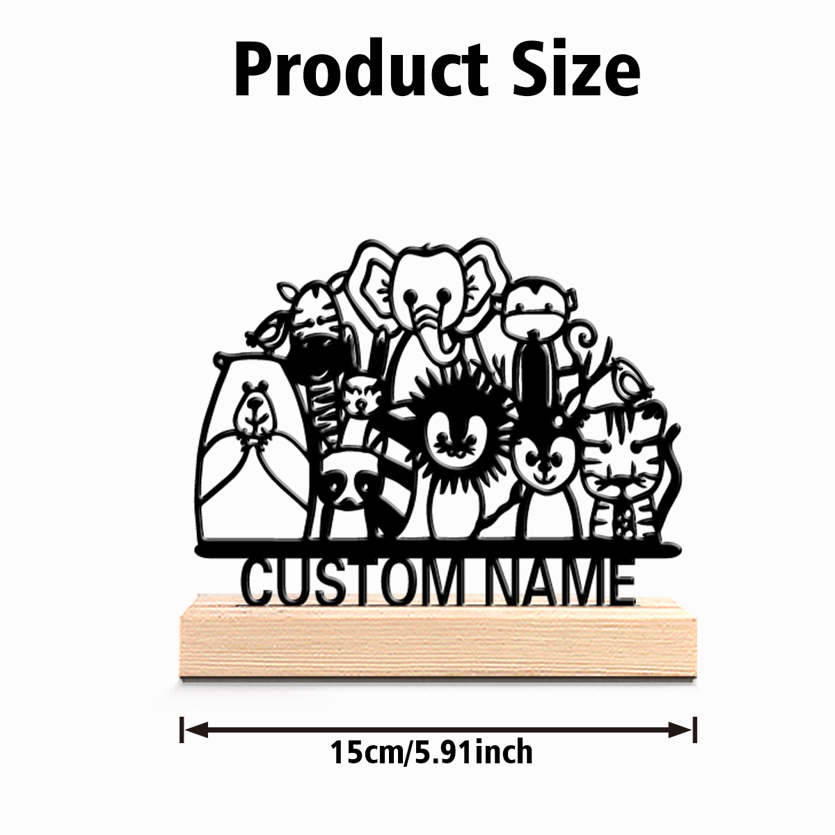 1pc Cute Personalized Custom Z - огляд і ціна Baby Zoo Nursery