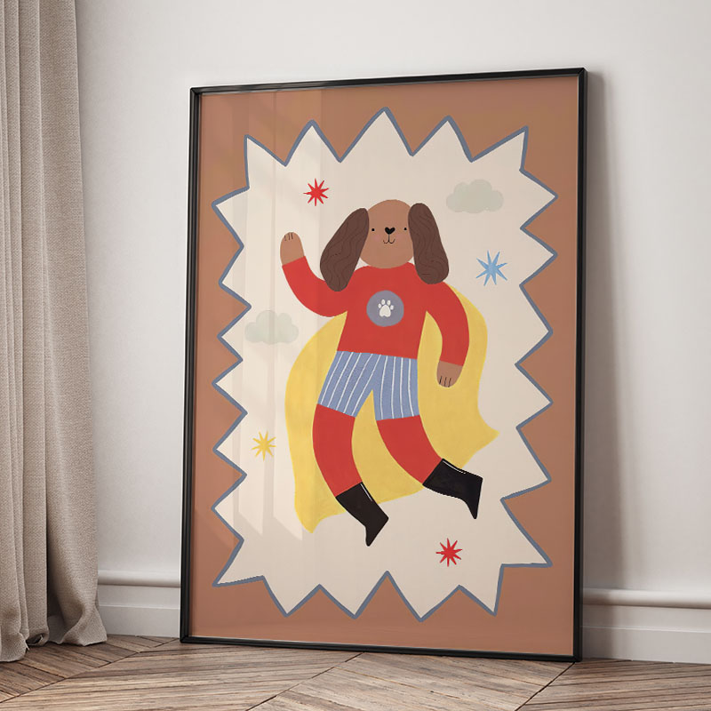 Funny Cartoon Super Cool Kid N - огляд і ціна Baby Nursery Prints